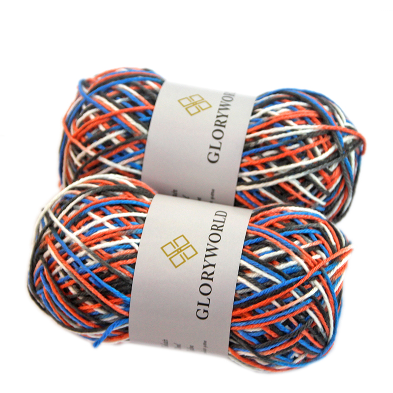Hot Selling in the U.S Fancy Space Dyed Acrylic Yarn Crochet Hand Knitting Sandy Beach Bikini Acrylic Yarn