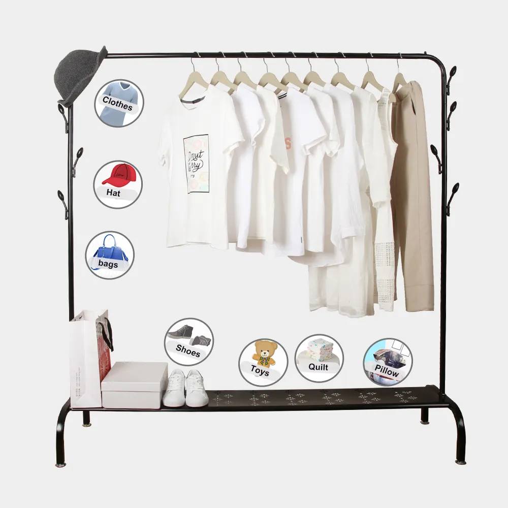 Heavy Duty Clothing Stand Portable Wardrobe Closet Organizer Cloth Rack