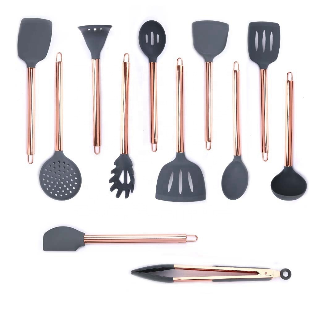 Lower Price Kitchen 12 Pcs Silicone Cooking Utensils Kitchen Utensil Cooking Tools
