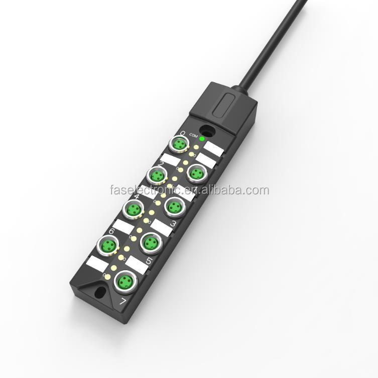 Вооруженных силах ip68 4 pin 3 way M8 терминал распределительная коробка разъем с кабелем длина провода