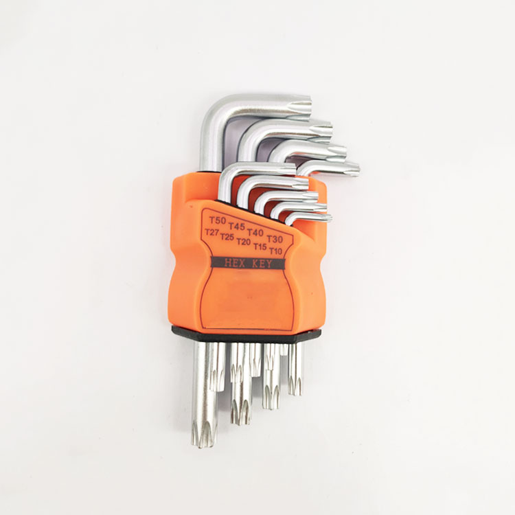 9 шт. двойной торцевой ключ torx l-образный torx шестигранный ключ гаечный ключ с длинным рука шестигранный ключ torx комплект для малышей (T10-T50)