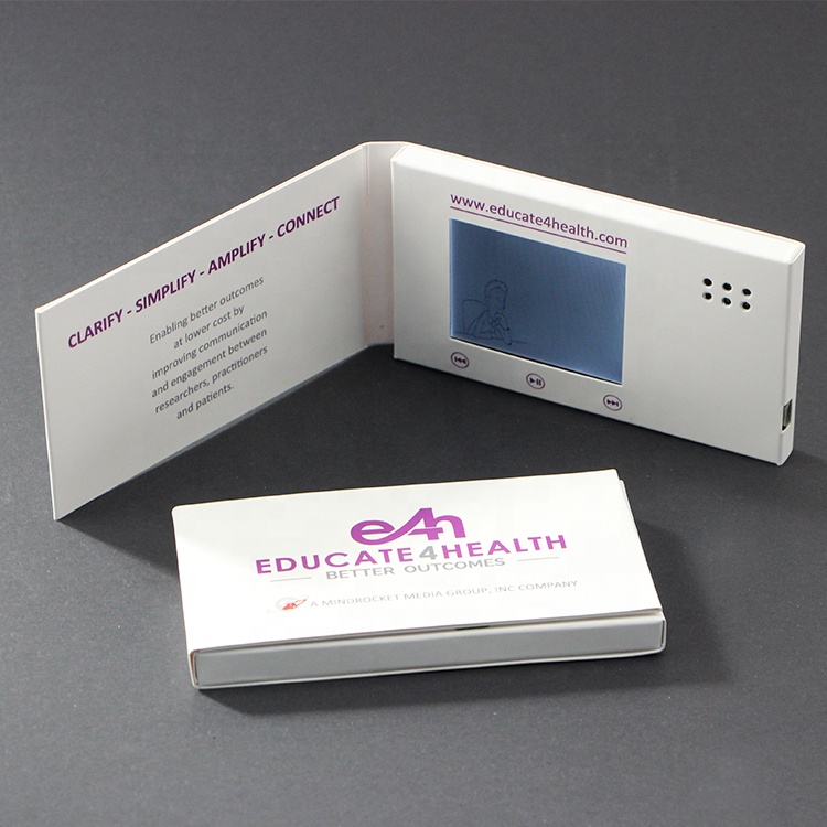 DIY your own brand or website marketing strategy video business card 2.4 inch lcd video player brochure