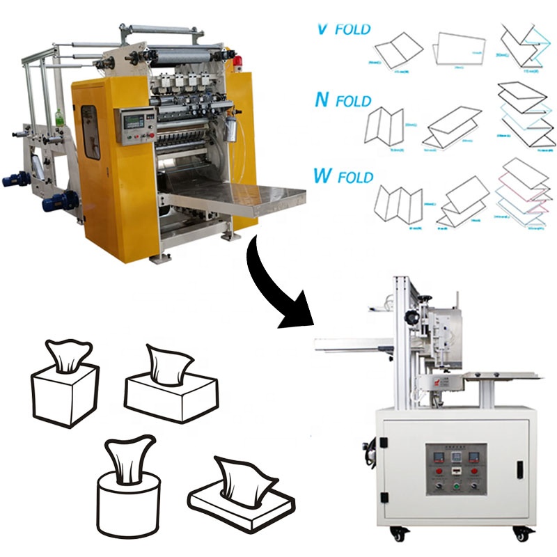 Automatic V Fold Facial Tissue machine in paper product making machinery