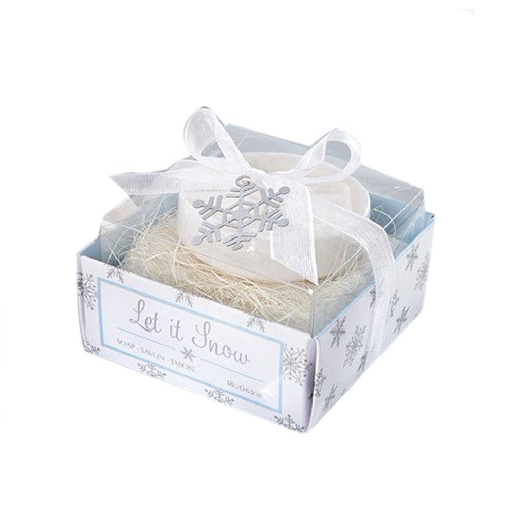 Snowflake Soap In Gift Box Wedding Baby Shower Party Favor Children Kids Guest Gift Presents Souvenirs