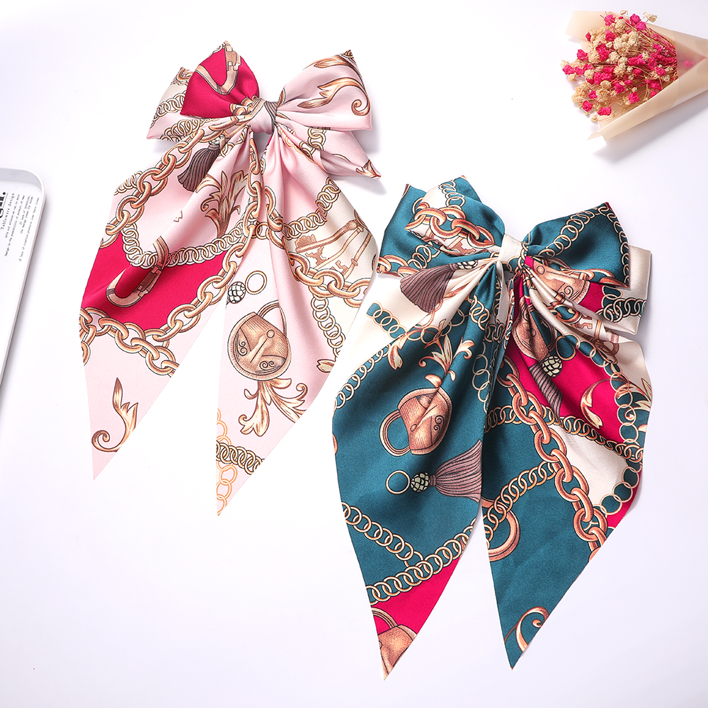 Bow hairpin with ribbon Large Bow Clip Headdress Hairpin Lolita Hair Accessories Ponytail Hair Clips