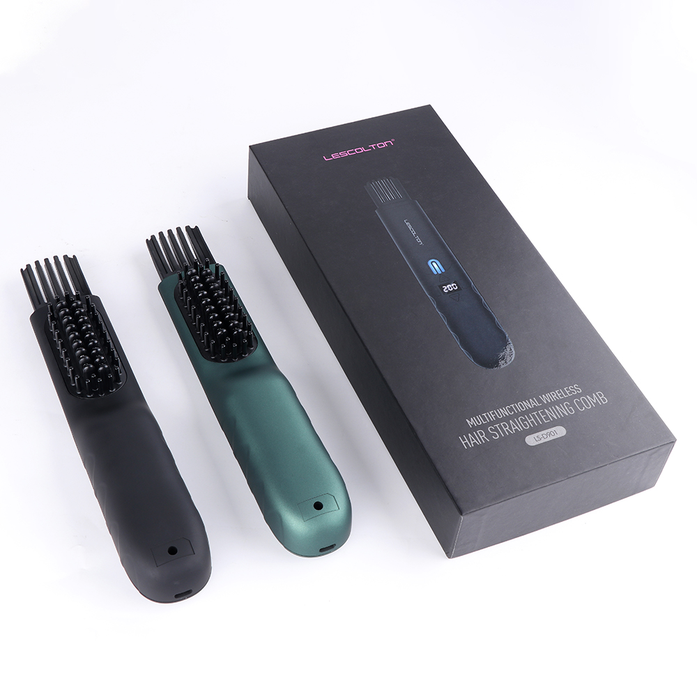 Lescolton Original Factory Electric Brush Battery Beard Comb Bulk Buy Price Beard Brush Help Cleaning
