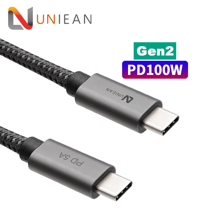 Кабель для передачи данных и видео Gen2, зарядный кабель типа C в Тип C, USB Type-C 3A PD, зарядный кабель