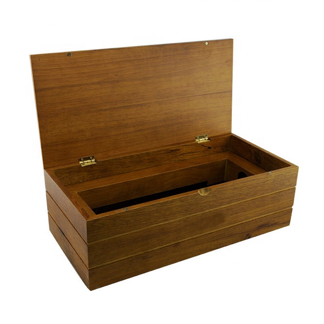 Customized high-end single bottle red wine box wooden wine packaging gift box