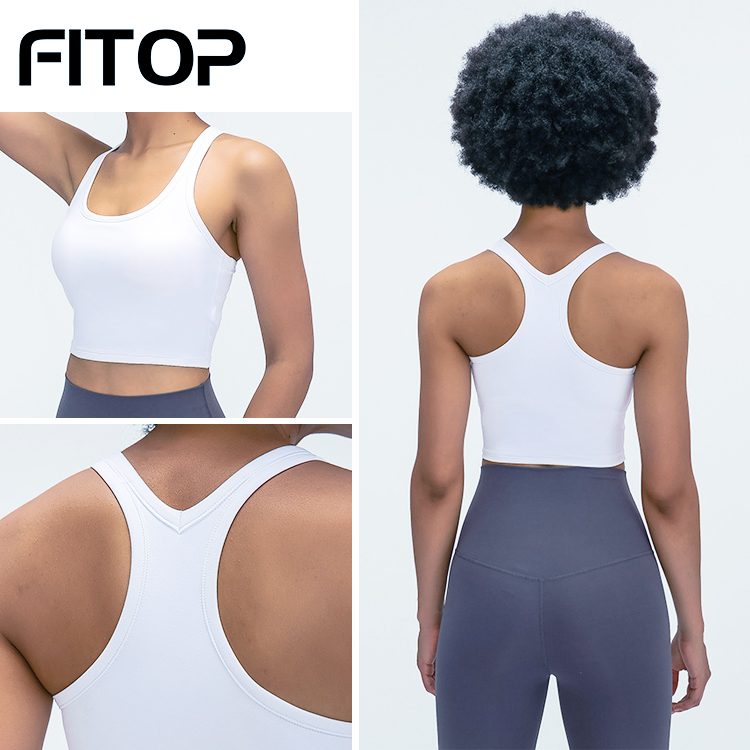 Women's Yoga Tank Bra Tops Padded Halter Backless Crop Tops Tank Top regata feminina