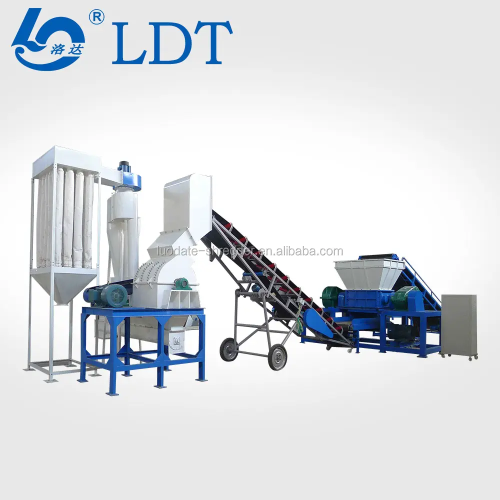 Full automatic small recycle tire machine / Tyre rubber recycling production line for sale
