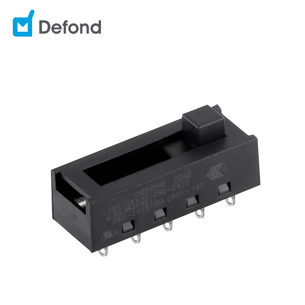 13A 125VAC DP4T 10PIN T85 1E4 ползунковый Переключатель Defond DSE-2410-CAS31-01R
