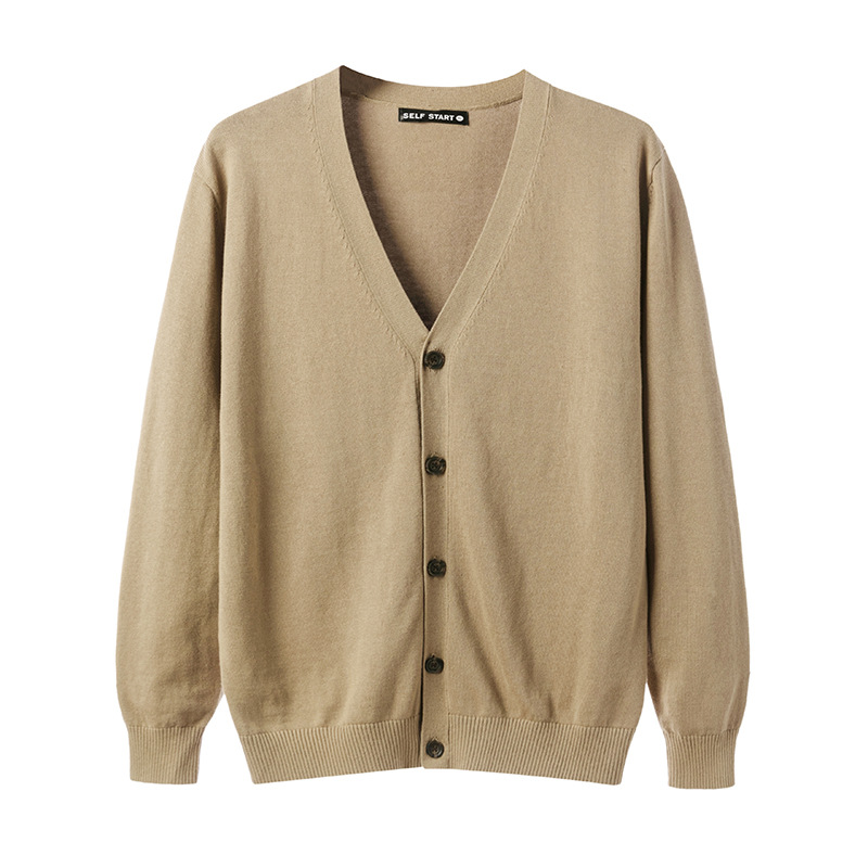 Long Sleeve V neck 100%cotton Sweater slim fit Korea casual Cardigan autmn winter fashion design single button sweater jacket