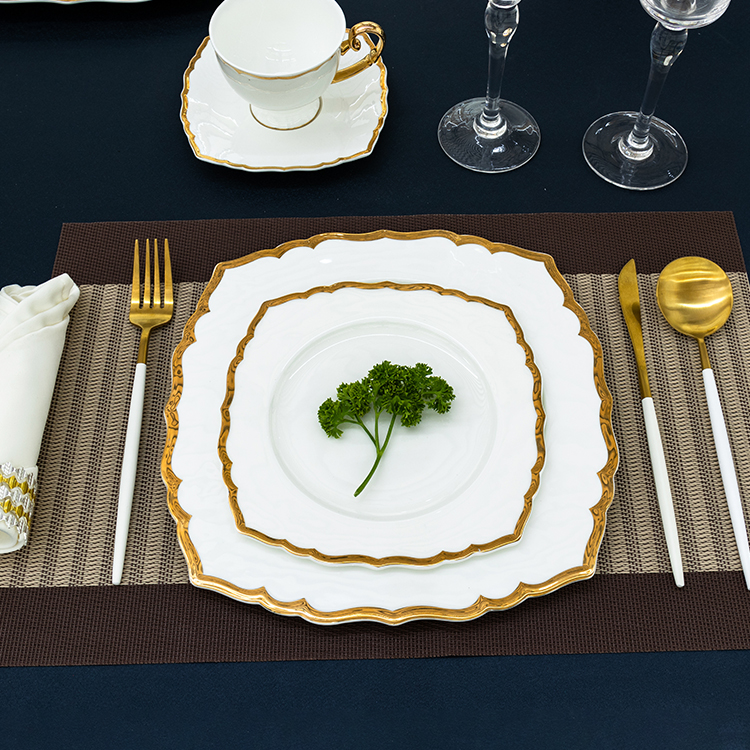 Wholesale porcelain dinner ware soup plates dinner set bone china dinnerware sets