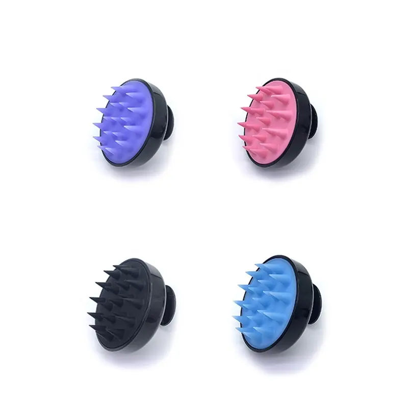 Scalp Care Head Scrubber Silicon Hair Brush Hair Scalp Massager Silicone Shampoo Brush For Deeply Cleansing