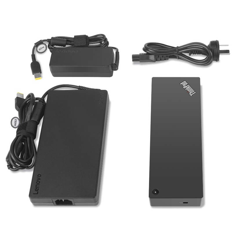 Док-станция для рабочей станции Lenovo ThinkPad Thunderbolt 3 с адаптером переменного тока 230 Вт и 65 Вт, док-станция 40AN0230US
