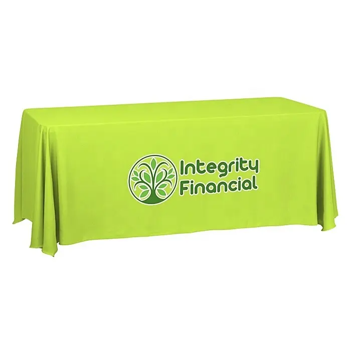 Hot Sell Custom Logo Printed Display 8ft Size Table Covers Cloth Fitted Cover For Trade Show