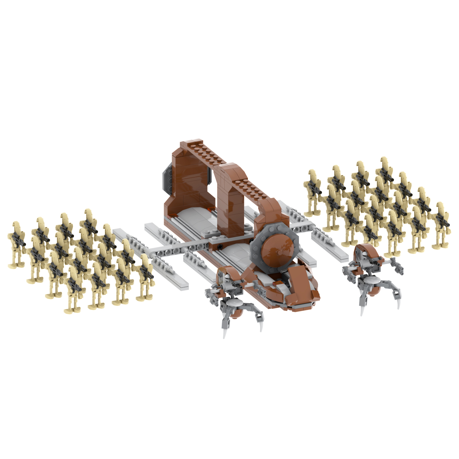 Hot space war B1 Battle Droid Troop Carrier with Droideka Building Blocks Cool Set for Creative Play toys 48PCS