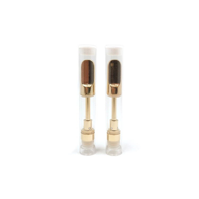 No Leaking Disposable Vape Atomizer 510 vape cartridge gold tip cbd cartridge 1ml empty atomizer