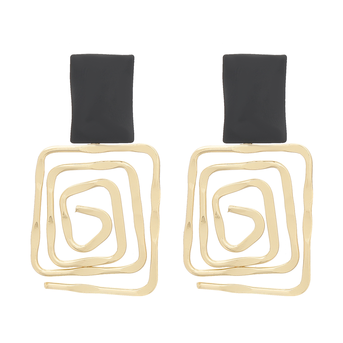 Fashion Simple Metal Back Shape Geometric Earrings Women's Popular Drop Earrings Retro Party Jewelry Accessories
