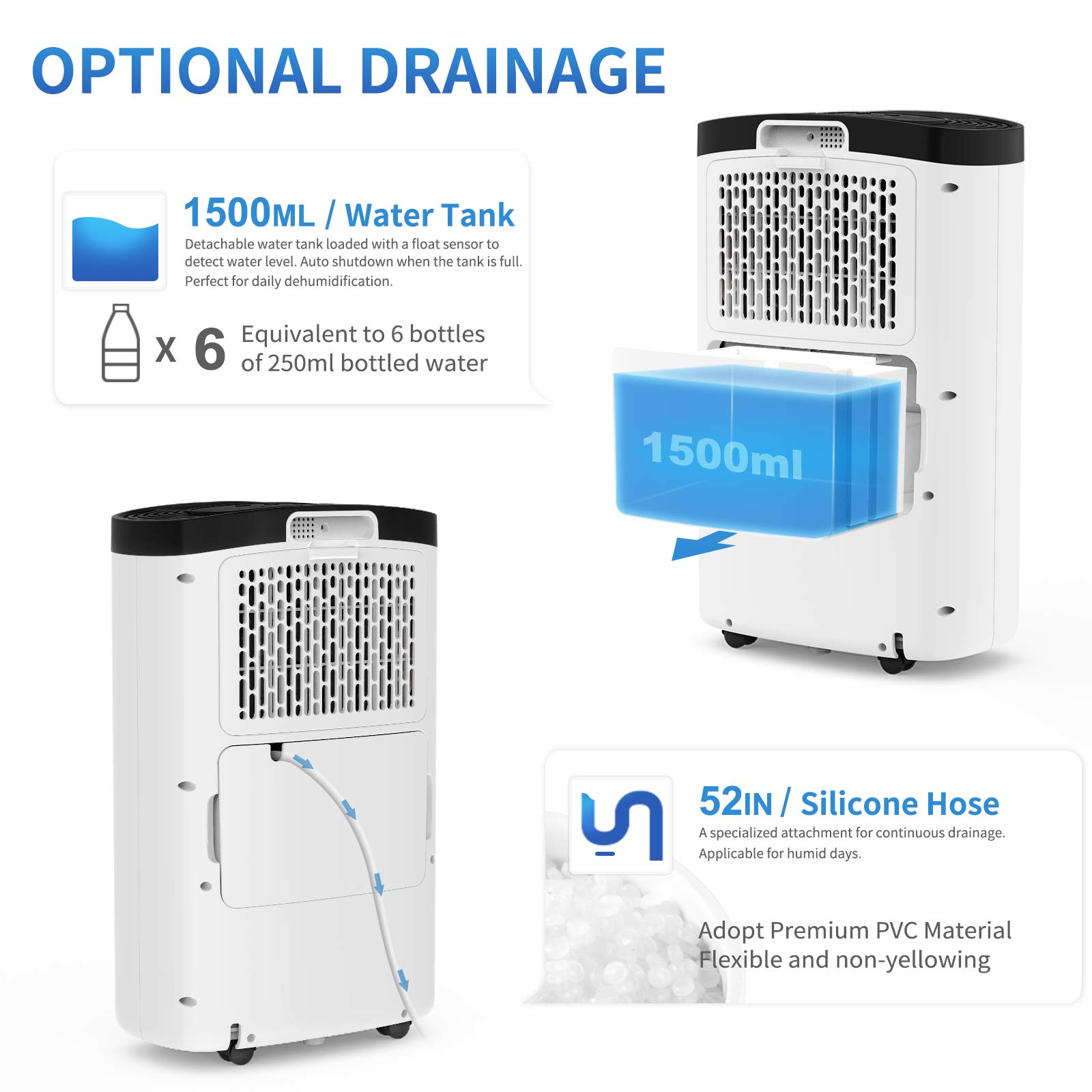 2021 New design air home dehumidifier with water tank