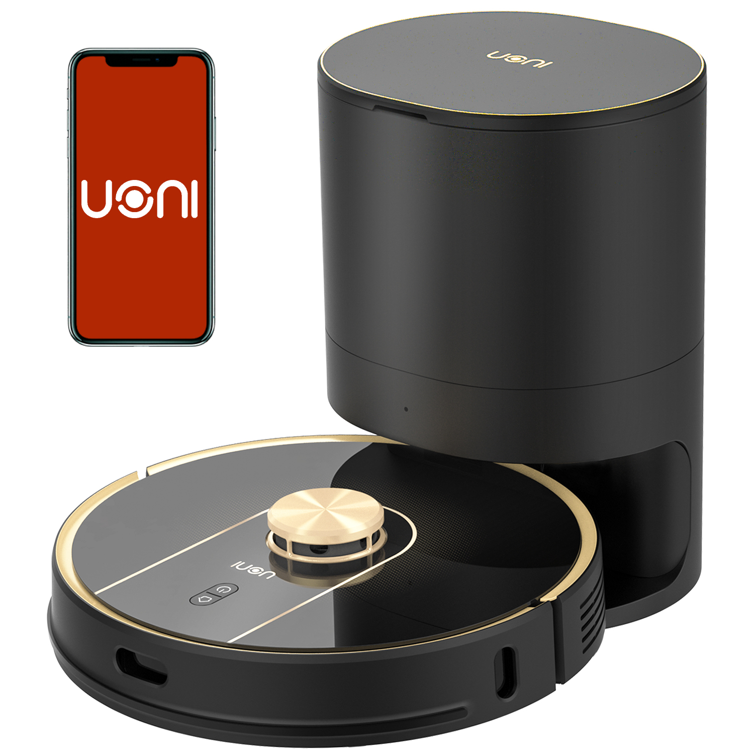Робот-пылесос Uoni V980 Plus, самоочищающийся, с мусорным баком