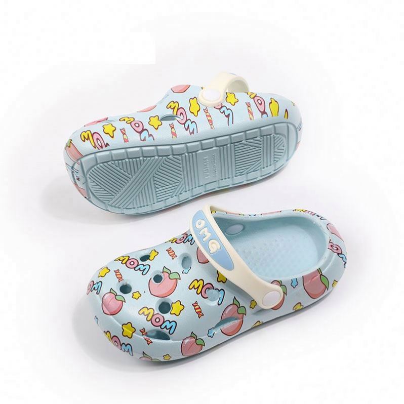 2021 Best selling Peach Printing holes EVA Children gardern Shoes Kids garden shoes kids clogs