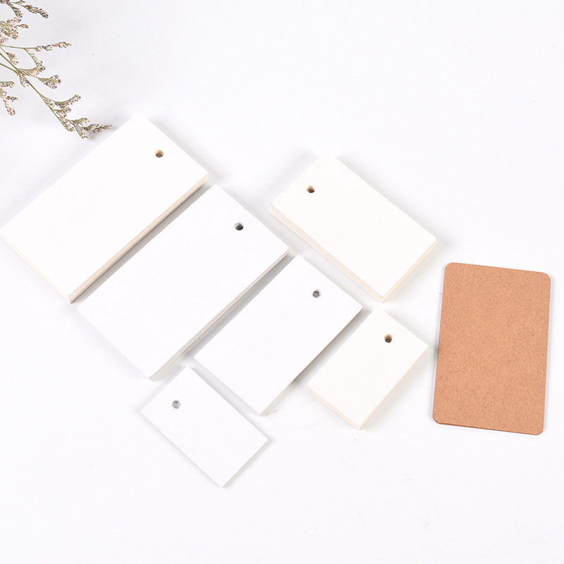 Manufacturer Clothing Tags Custom Hanging Underwear Tags Blank white Kraft Garment Tags For Wholesale