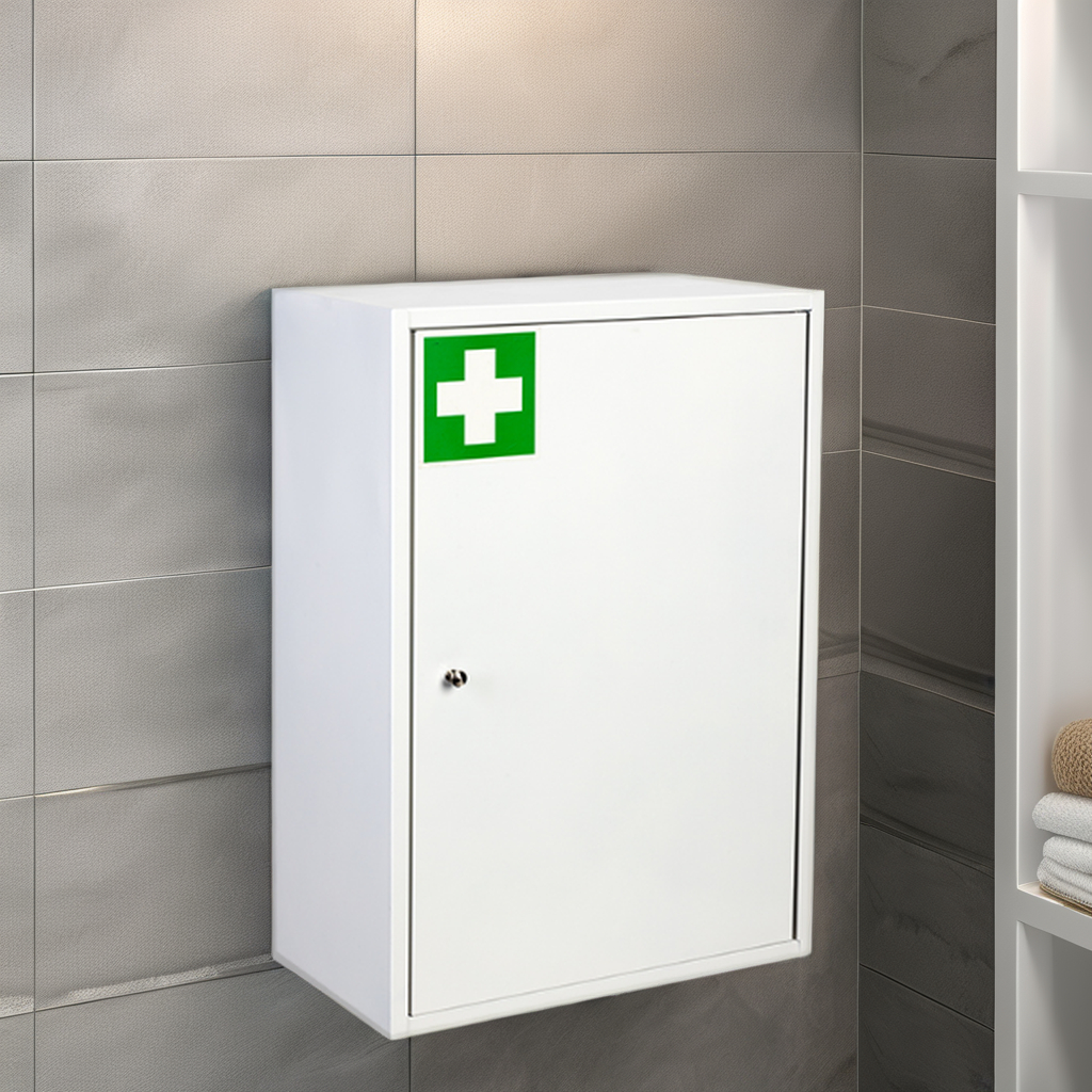 Wholesale Large First Aid Medical Box Eco-Friendly Metal Medicine Cabinet with Wall Mount Modern & Classic Design Lockable