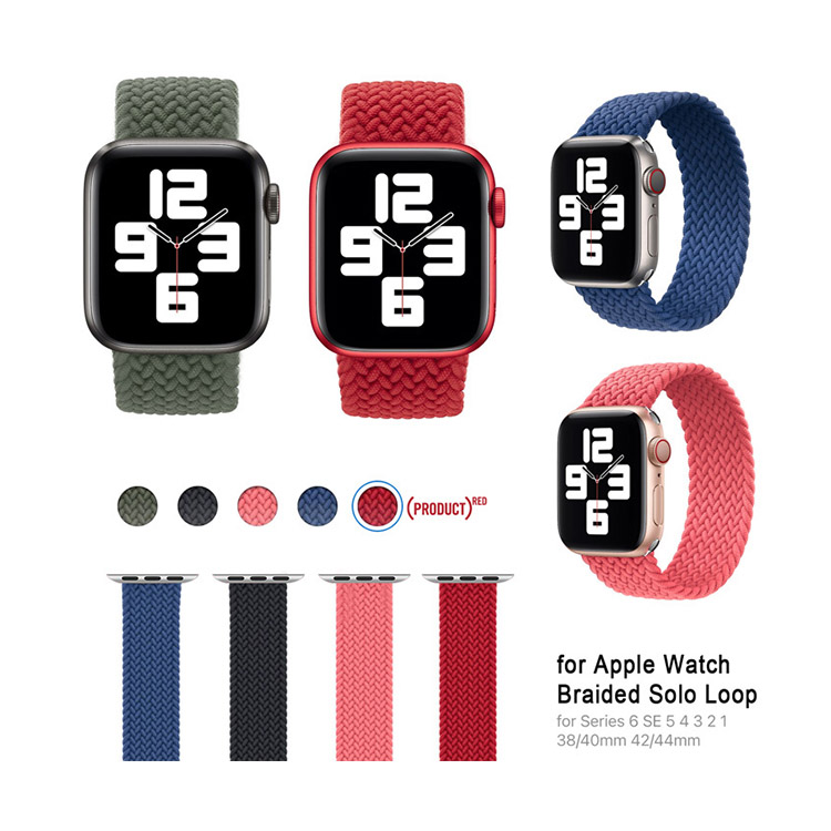 Новинка, Плетеный ремешок Coolyep для Apple iWatch 6 SE, сменный Браслет 42 мм 44 мм