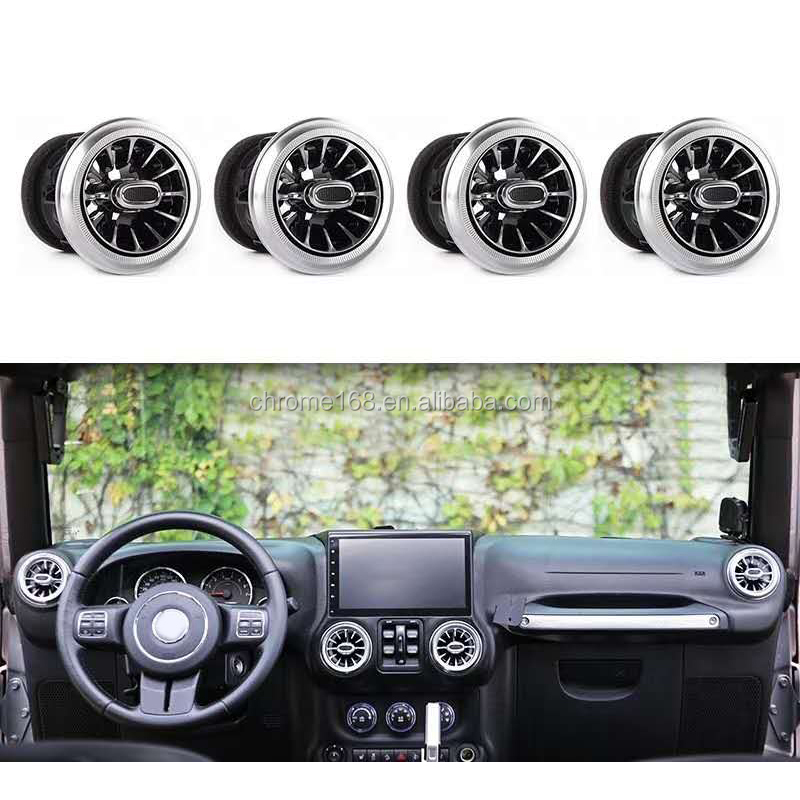 LED атмосфера огни вентиляционные отверстия для JEEP wrangler JK 11-17, выход авто кондиционера, атмосферу свет