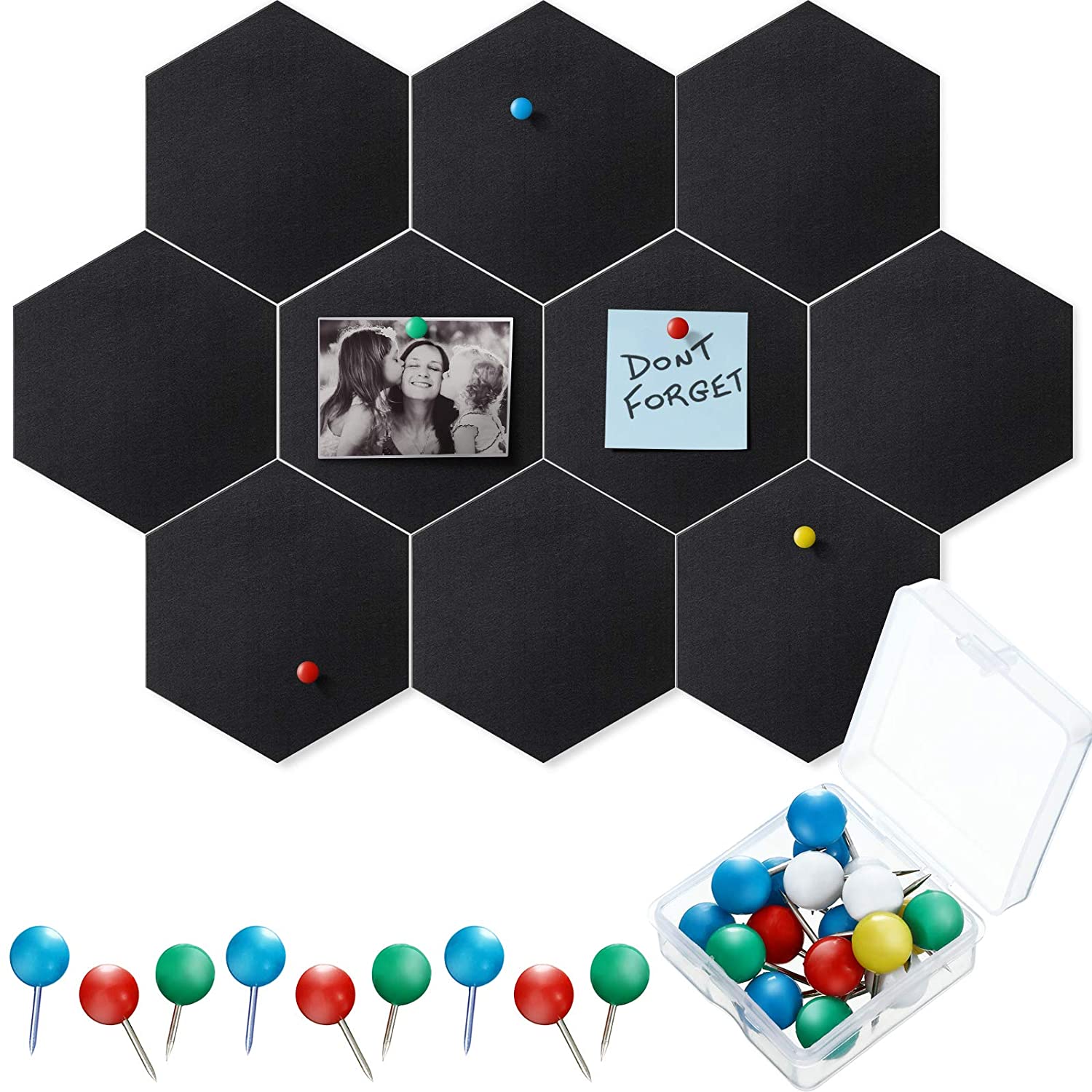 wholesale nordic custom self adhesive wall tiles photo memo boards hexagonal felt bulletin notice pin boards with push pins