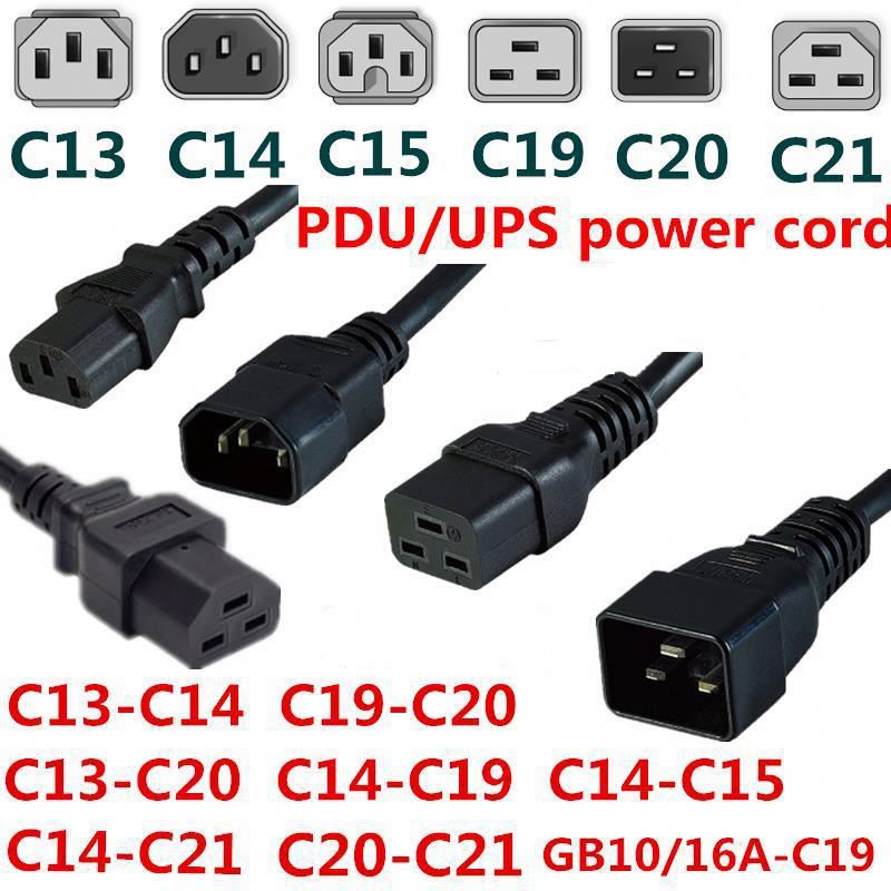 14AWG16AWG C13 to C14 Cable power extention cord for UPS PDU Server