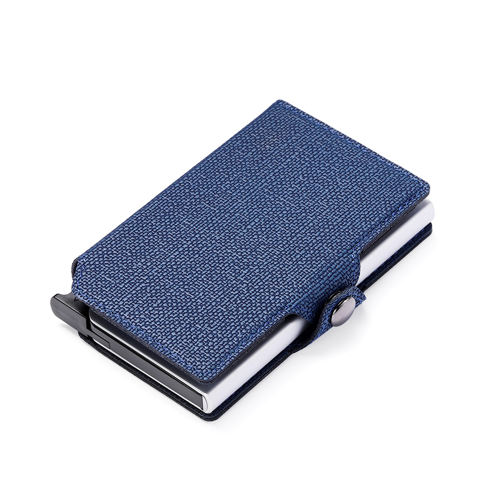 2023 design ultra Metal RFID camouflage fiber card Custom wallet, minimalist aluminum credit card holder with Metal money clip