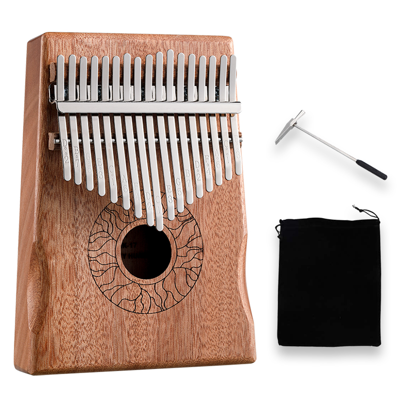 Huashu Kalimba 17 клавиш с чехлом и Songbook Kalimba музыкальный инструмент с выемкой 21 клавиша 8 клавиш большой палец пианино