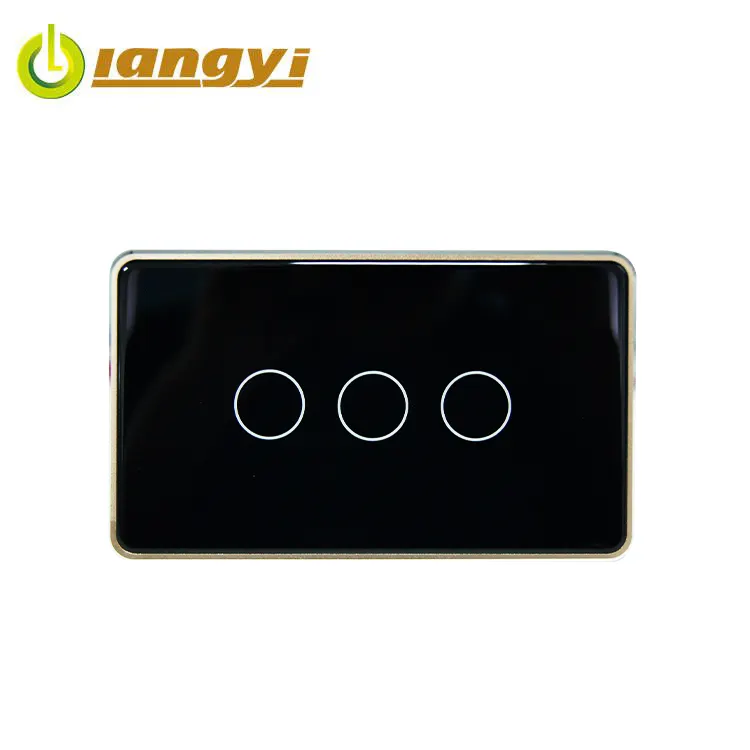 Wholesale Living Room 3 Gang Wifi Tuya Intelligent App Control Black White Wall Smart Switches