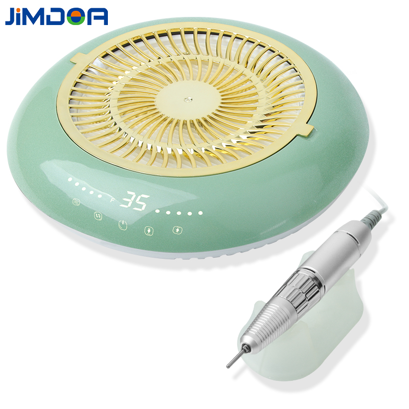 Jimdoa 2 in 1 Professional 60w Nail Dust Collector Nail Dryer Tool Manicure Strong Nail Dust Filter Extractor Vacuum Cleaner