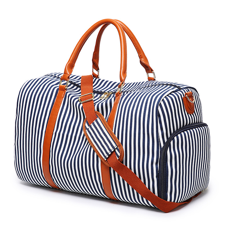 Wholesale Large Capacity Outdoor Fitness Women Travel Weekend Overnight Duffle Bag with Shoe Compartment