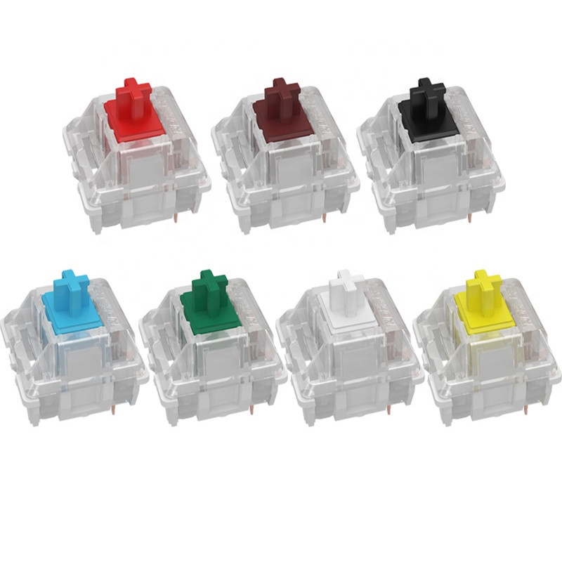 KS-9 RGB 3pin hyper желто-коричневого цвета, цвета: черный, белый, красный, синий, зеленый механическая клавиатура переключателя
