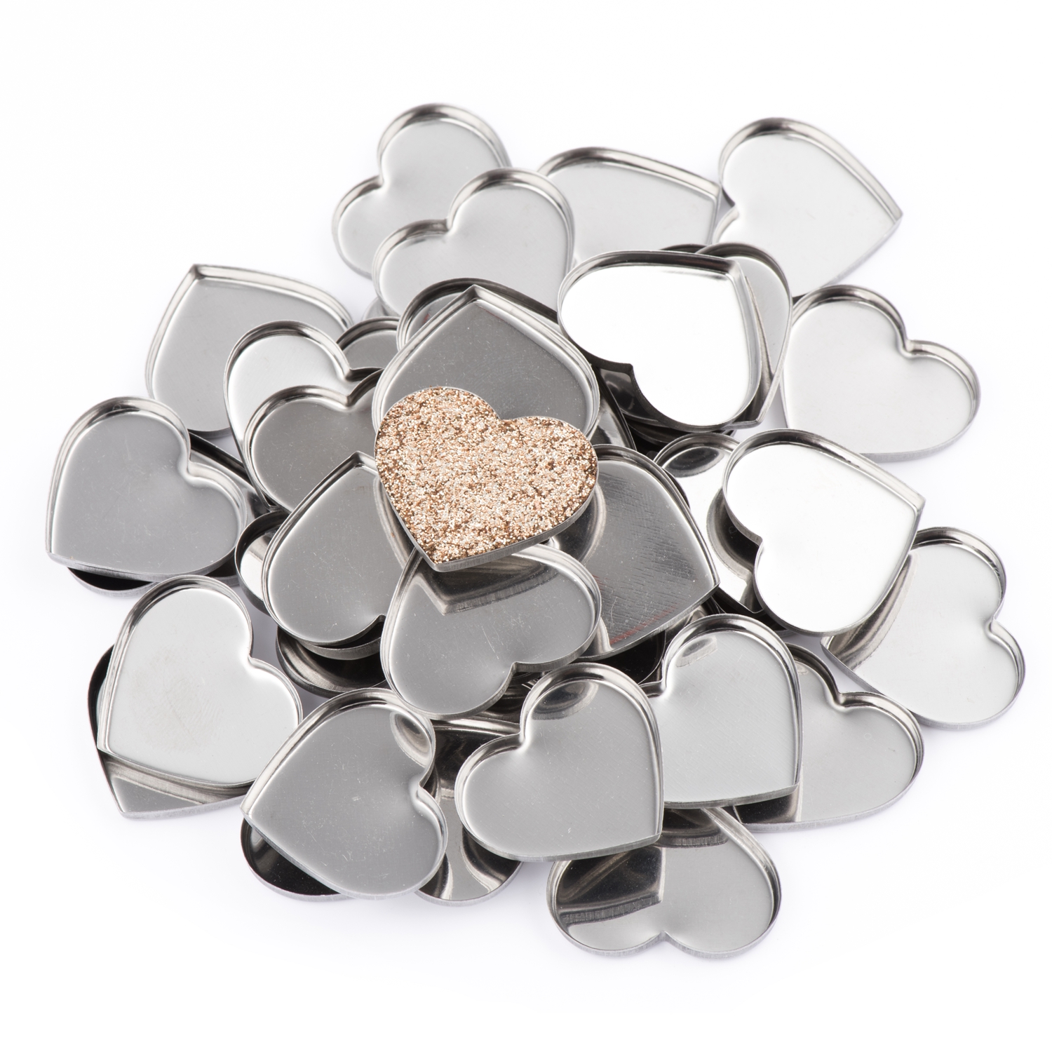 Heart Shape Empty Magnetic Eyeshadow Palette Packaging Eyeshadow Irregular Metal Tin Pans Godets For Makeup Packaging