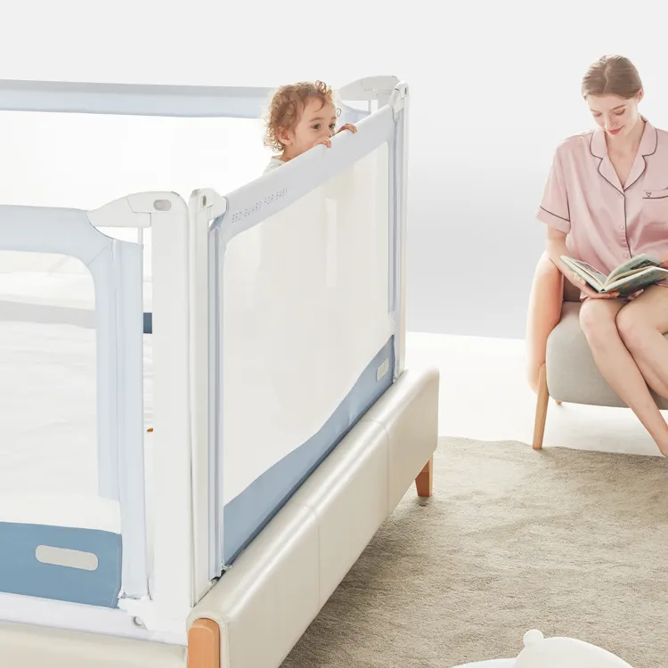 X большая Длинная регулируемая детская кроватка безопасности, направляющая для малышей, боковая ограда для детской кровати, бампер для ребенка, двуспальная кровать