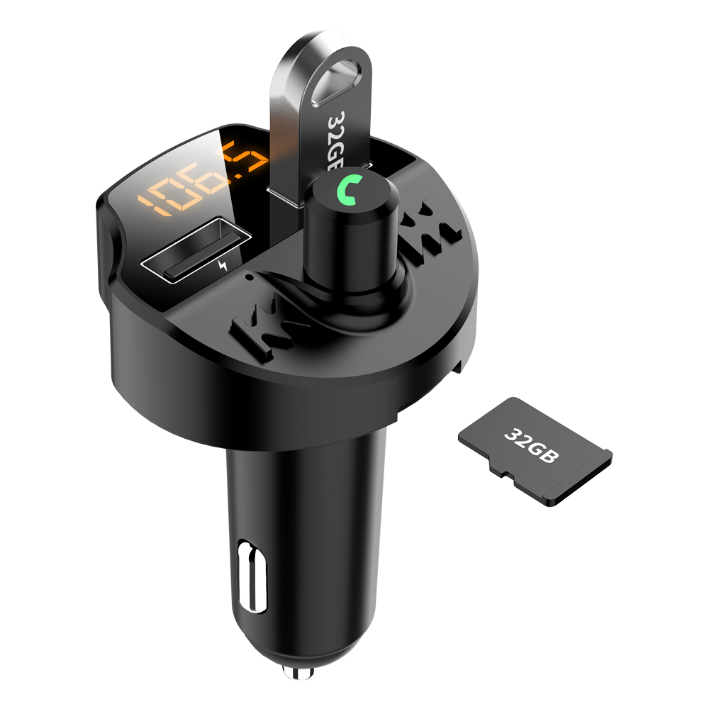 Автомобильный Bluetooth MP3-плеер T66, зарядное устройство USB, FM-передатчик громкой связи