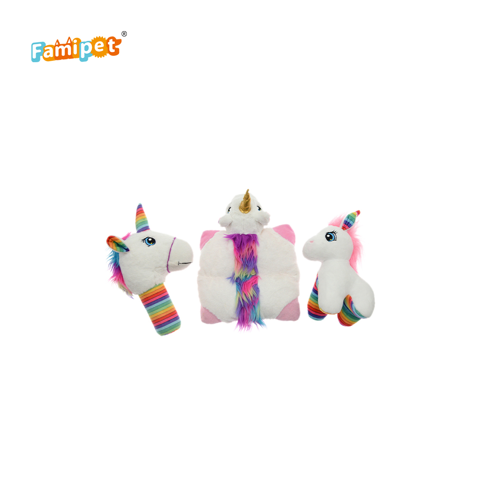 Innovation White Horse Unicorn Interactive Plush Dog Chew Pet Toy
