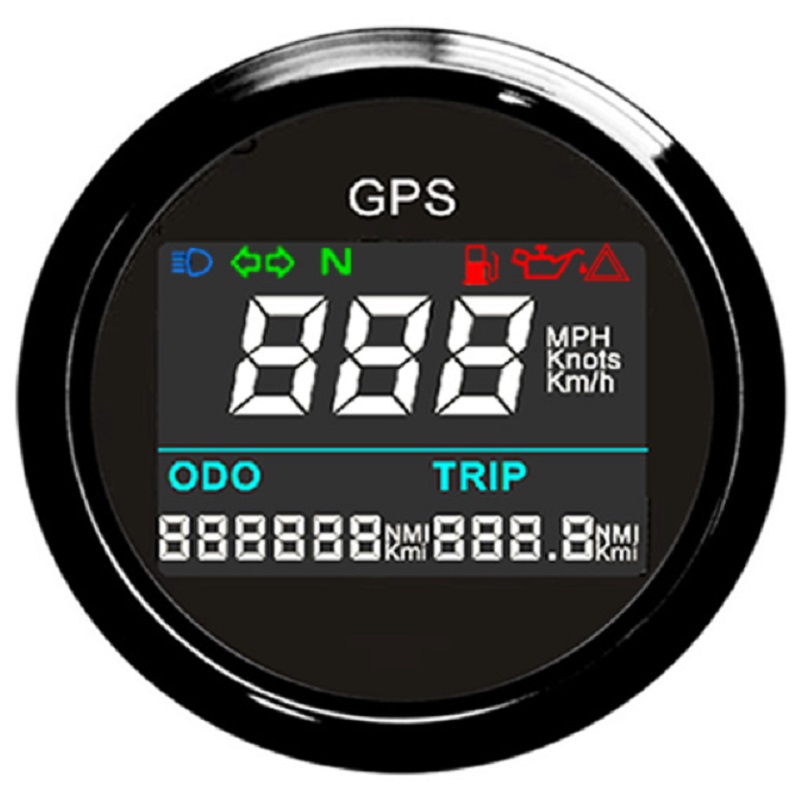 ELING цифровой GPS Спидометр счетчик пробега Регулируемый для лодки яхты мотоцикла автомобиля 2"