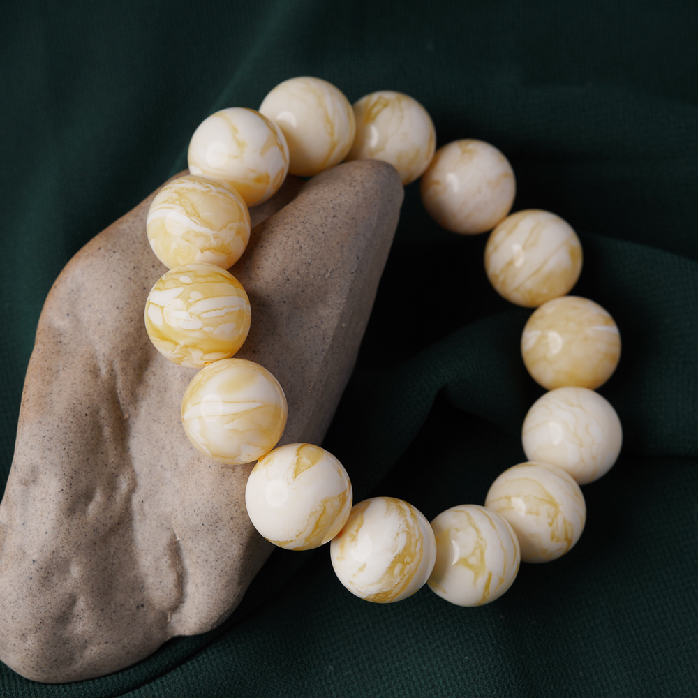 Muslim Gift Fashion Jewelry Natural Wax Beads Parts Imam Tassel Tesbih 33/66/99/108 Prayer Bracelet Amber Rosary