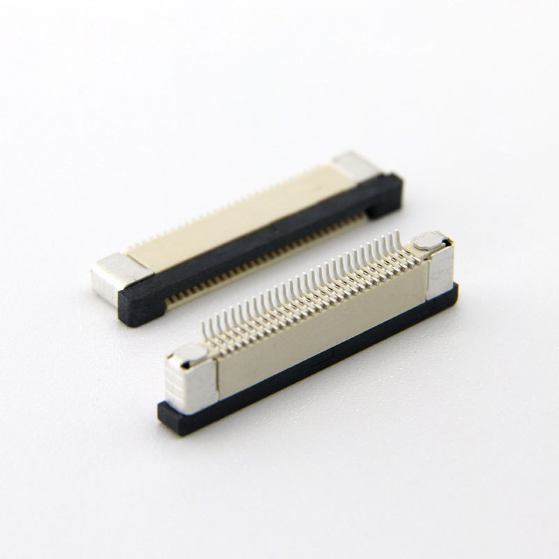0.5mm Pitch FPC Connector 28Pin Botton Contact SMT Slide Lock H 2.0mm Connector Fpc
