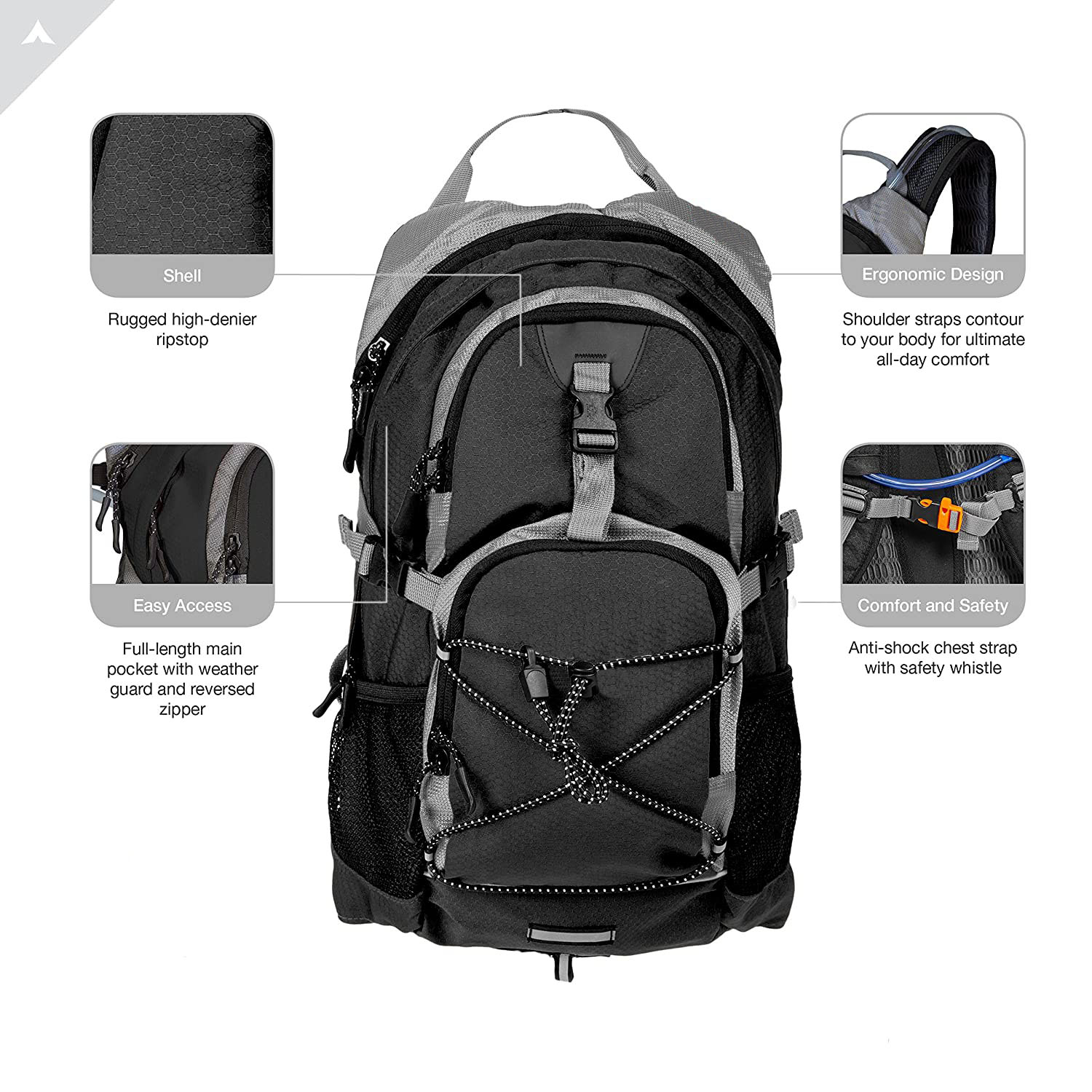 Safety hydration bag bicycle pack led signal road bike backpack for hiking cycling