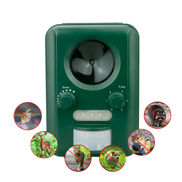 AN-B030 Patent Outdoor Solar Energy Pest Wild Animal Black Crowes Cat Bird Pig Repellent Ultrasonic Dog Repeller