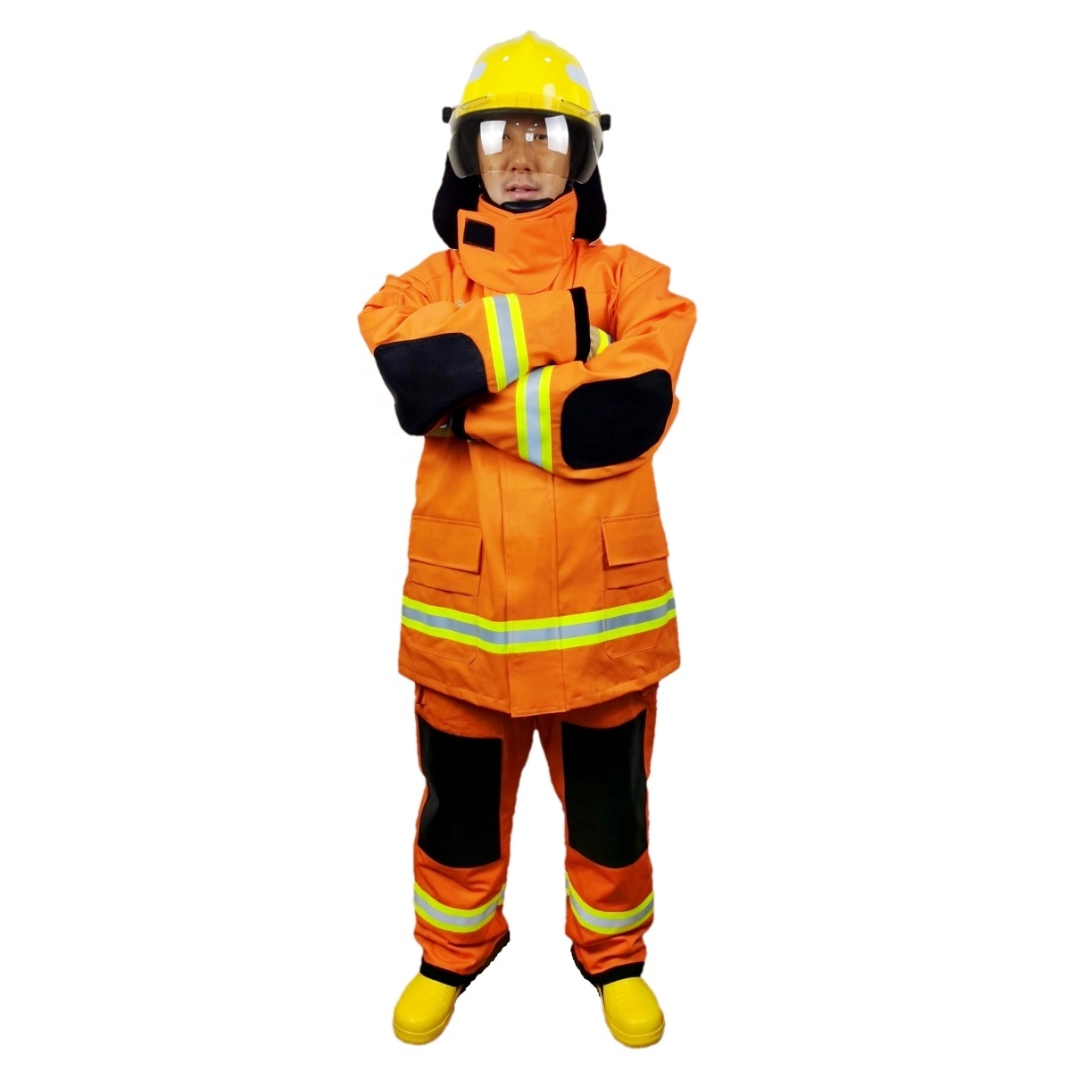Wildland forest rescue fire suit orange safety clothing