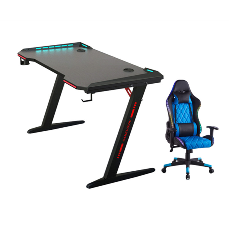 Игровой стол с RGB-подсветкой для дома, офиса, игровая рабочая станция, Эргономичный игровой стол