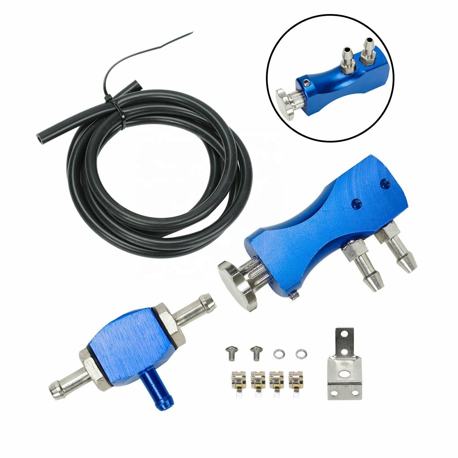 HIGH QUALITY 1-30 PSI MANUAL TURBOCHARGER ADJUSTABLE RACING BOOST CONTROLLER KIT RED AND BLUE